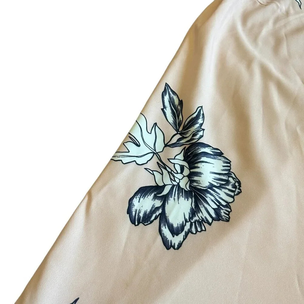 Morrisday The Label Floral Halter Dress Ruffle Low Back Size Medium Women's - Picture 6 of 13